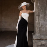 ROELLA ASYMMETRIC SASH GOWN B83D02100 - Black/White