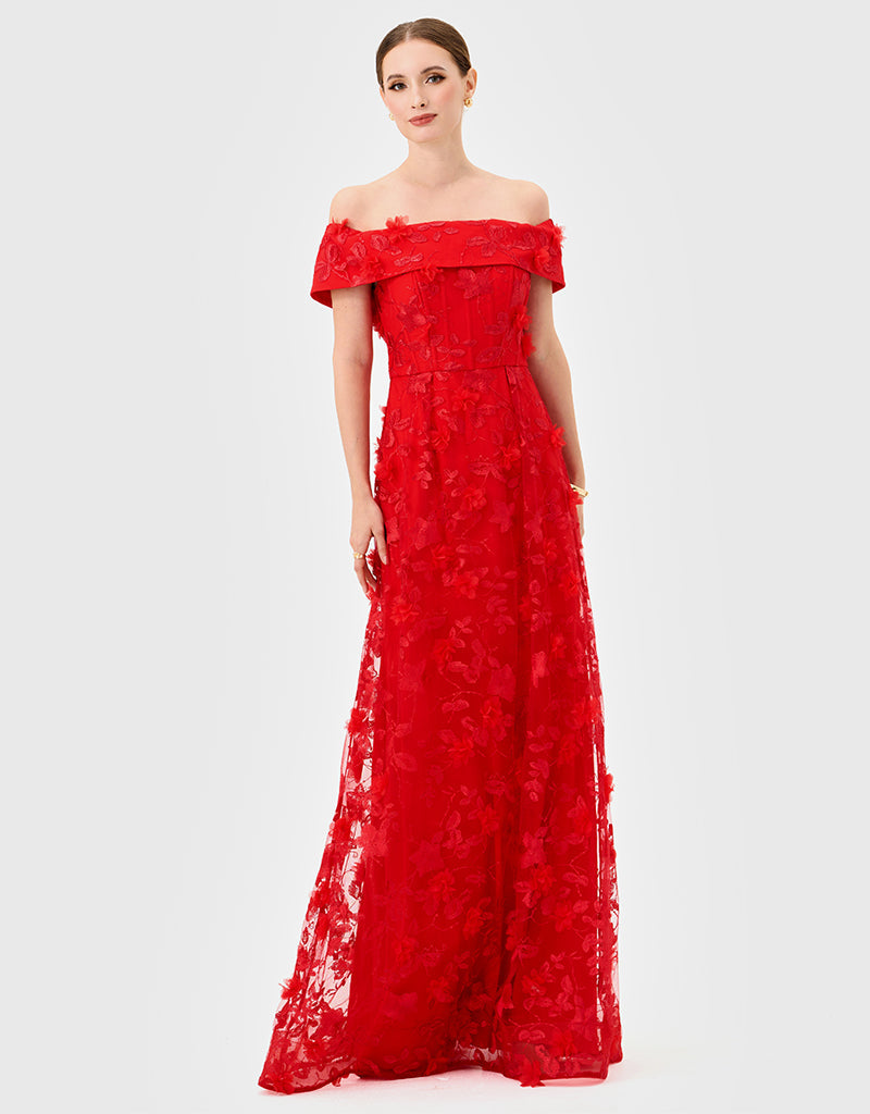 EDIE OFF SHOULDER GOWN B82D71L