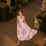 ROMAINE SQUARE NECK MIDI B83D0147 - Lilac