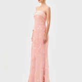 PRIM EMBELLISHED SASH GOWN B82D63L