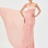 PRIM EMBELLISHED SASH GOWN B82D63L