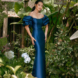MEREDITH PUFF SLEEVES SCOOPED GOWN B70D08L