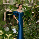MEREDITH PUFF SLEEVES SCOOPED GOWN B82D81L
