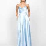 DIAMOND COWL WRAP GOWN B43D11LW