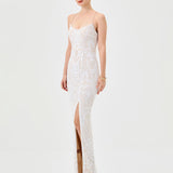 SERA STRAPPY BACK SEQUIN GOWN B75D17L
