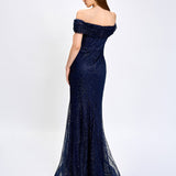 ALIANNA OFF SHOULDER GLITTER GOWN B75D88L