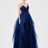 SOLENNE TIERED BALL GOWN B77D71L