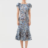 PERI FLUTTER SLEEVE MIDI B81D04S