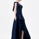YULITZA ASYMMETRIC GOWN B83D0235TAF - Navy