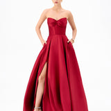 DEEBA STRAPLESS BALL GOWN B84D0424