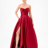DEEBA STRAPLESS BALL GOWN B84D0424
