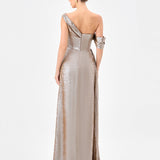 GINNIE DRAPED SASH GOWN B85D0511