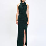 ALLIE HIGH NECK COWL MAXI BL75D01L