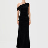 THALIAH DRAPE OFF SHOULDER MAXI BL81D35L
