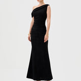 THALIAH DRAPE OFF SHOULDER MAXI BL81D35L