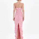 KAREEN STRAPLESS FLORAL MIDAXI BL83D0106 - Pink