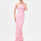 KAREEN STRAPLESS FLORAL MIDAXI BL83D0106 - Pink
