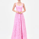 KARINDA SQUARE NECK MIDAXI BL83D0112 - Pink