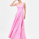 KARINDA SQUARE NECK MIDAXI BL83D0112 - Pink