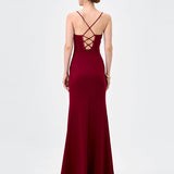 SLOANNE HIGH SPLIT MAXI BL83D0121 - Deep Red