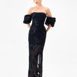 SIRENNE PUFF SLEEVE MIDAXI BL85D0407