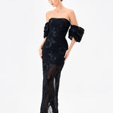 SIRENNE PUFF SLEEVE MIDAXI BL85D0407