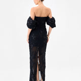 SIRENNE PUFF SLEEVE MIDAXI BL85D0407