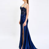 NAHDIA BEADED SEQUIN GOWN B81D28L