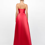 GRAYCE STRAPLESS SATIN GOWN B78D39L