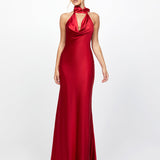 KYLEE HALTER COWL MAXI BL78D63L