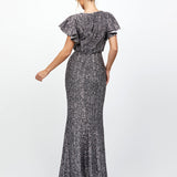 TERESA FLUTTER SLEEVE GOWN B77D82L